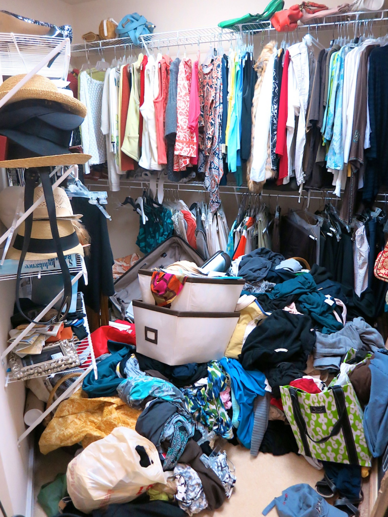 messy bedroom closet