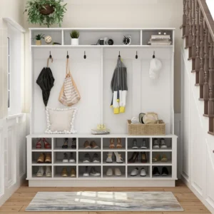 Organized entryway ideas: Solving the shoe situation!