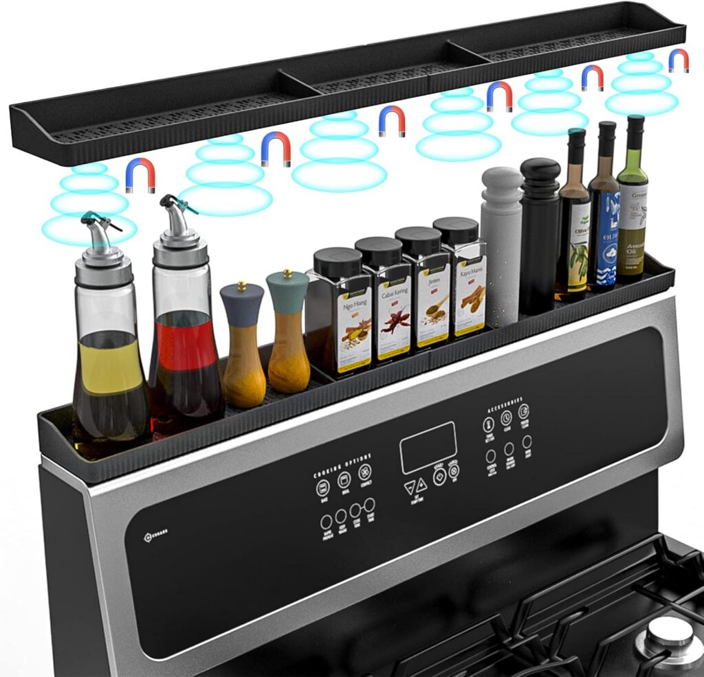 magnetic stovetop tray organizer