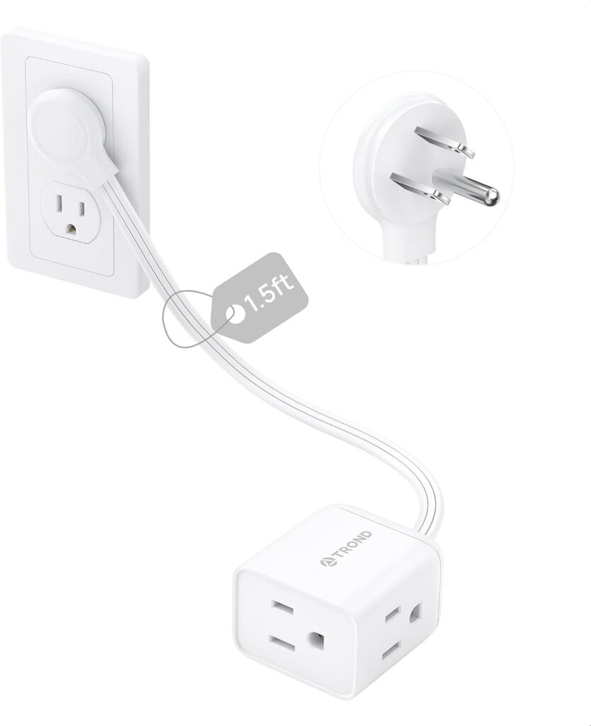 right angled flat power strip